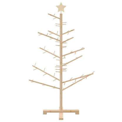Wooden Christmas Tree with Stand Natural 49.2" Solid pine wood