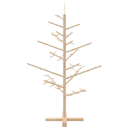 Wooden Christmas Tree with Stand Natural 49.2" Solid pine wood