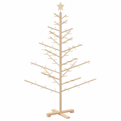 Wooden Christmas Tree with Stand Natural 59.1" Solid pine wood