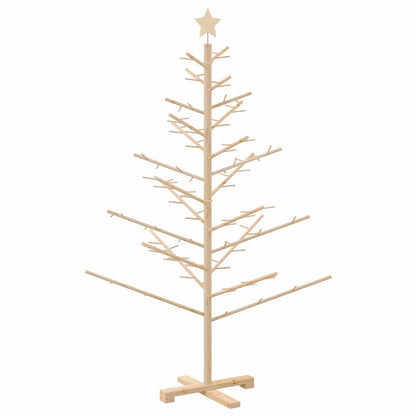 Wooden Christmas Tree with Stand Natural 59.1" Solid pine wood