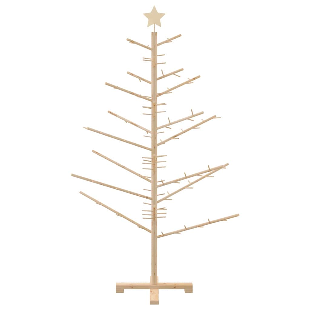 Wooden Christmas Tree with Stand Natural 59.1" Solid pine wood