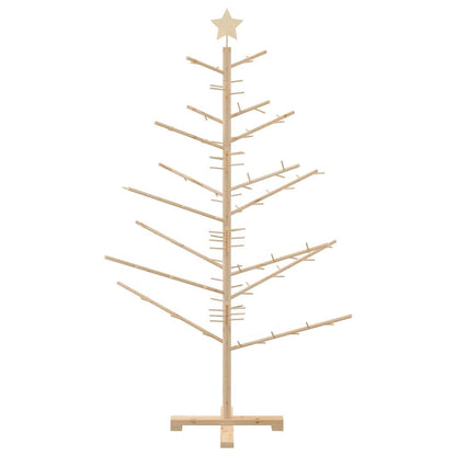 Wooden Christmas Tree with Stand Natural 59.1" Solid pine wood