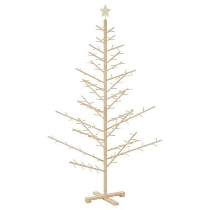 Wooden Christmas Tree with Stand Natural 70.9" Solid pine wood