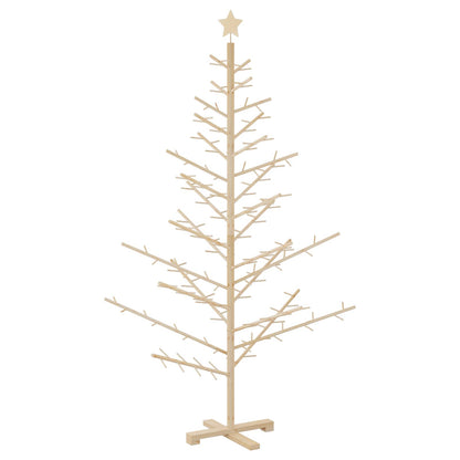 Wooden Christmas Tree with Stand Natural 70.9" Solid pine wood
