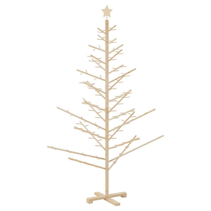 Wooden Christmas Tree with Stand Natural 70.9" Solid pine wood