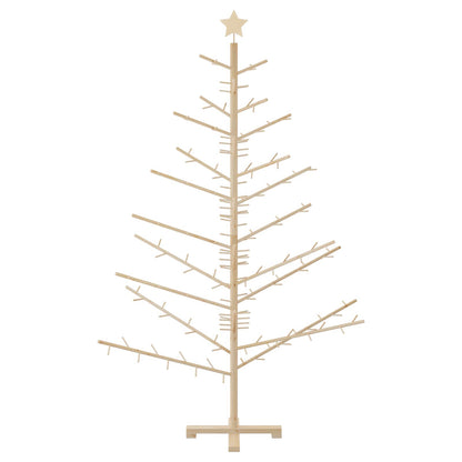 Wooden Christmas Tree with Stand Natural 70.9" Solid pine wood