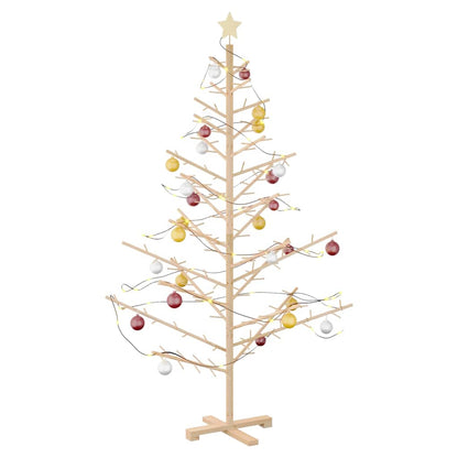 Wooden Christmas Tree with Stand Natural 70.9" Solid pine wood
