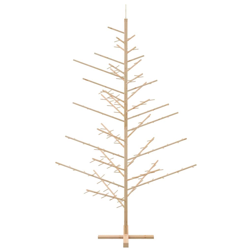 Wooden Christmas Tree with Stand Natural 82.7" Solid pine wood