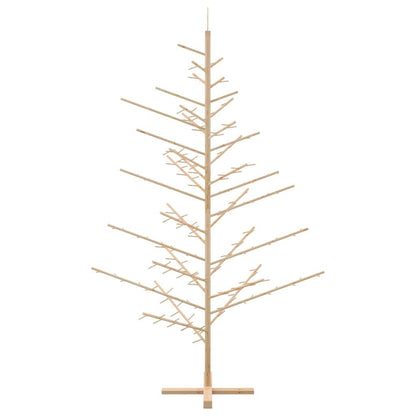 Wooden Christmas Tree with Stand Natural 82.7" Solid pine wood