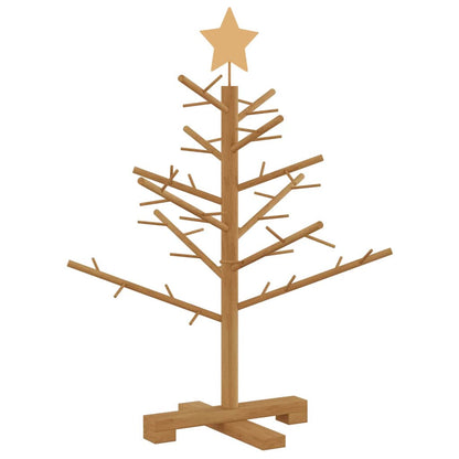 Wooden Christmas Tree with Stand Brown 29.5" Solid pine wood