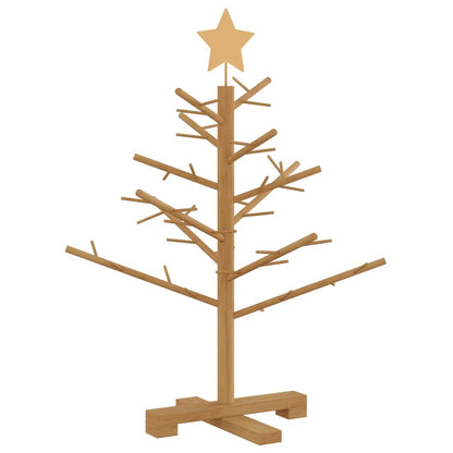 Wooden Christmas Tree with Stand Brown 29.5" Solid pine wood