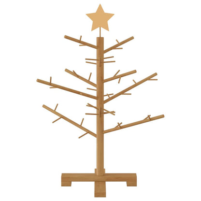Wooden Christmas Tree with Stand Brown 29.5" Solid pine wood