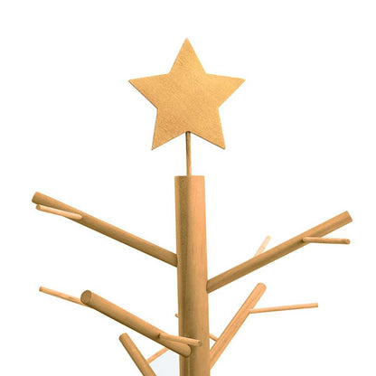 Wooden Christmas Tree with Stand Brown 49.2" Solid pine wood