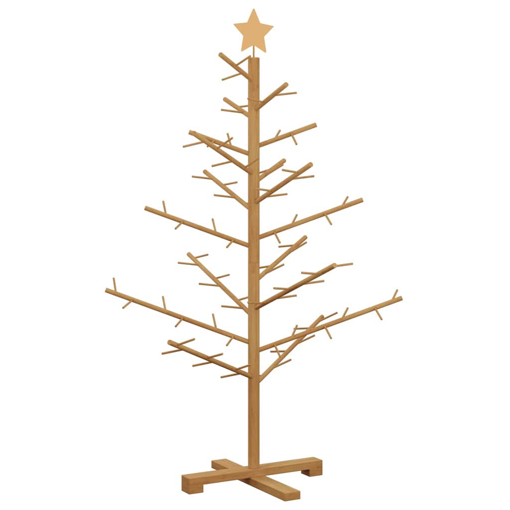 Wooden Christmas Tree with Stand Brown 49.2" Solid pine wood