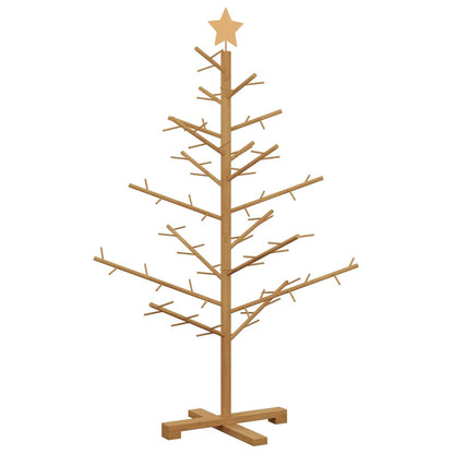 Wooden Christmas Tree with Stand Brown 49.2" Solid pine wood