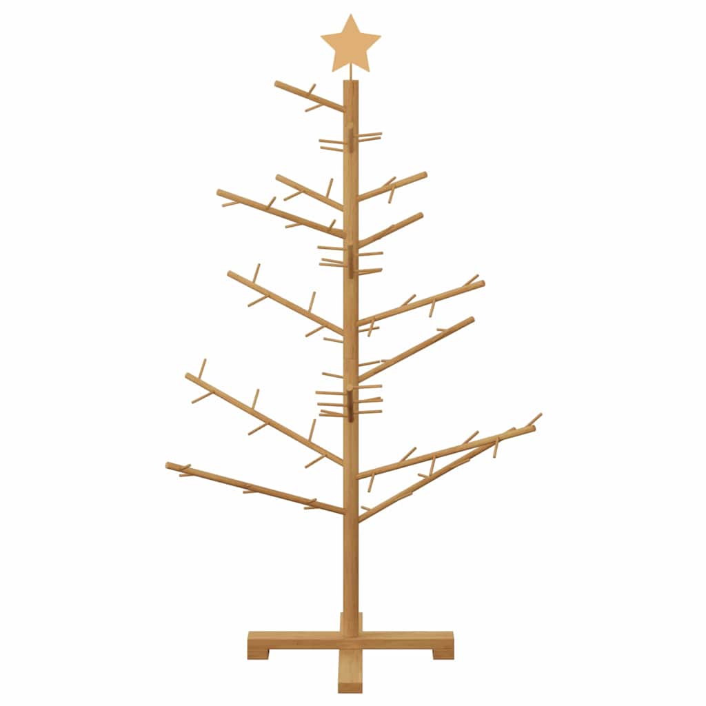Wooden Christmas Tree with Stand Brown 49.2" Solid pine wood