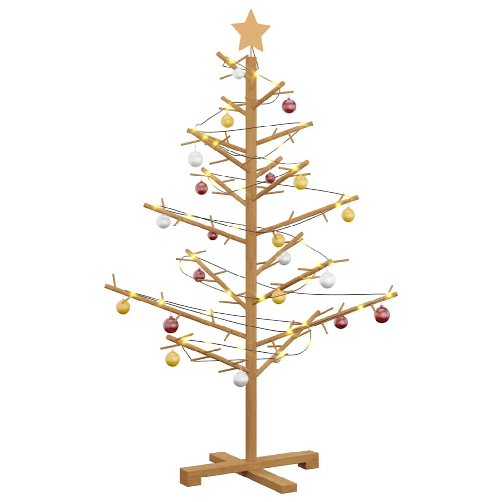 Wooden Christmas Tree with Stand Brown 49.2" Solid pine wood