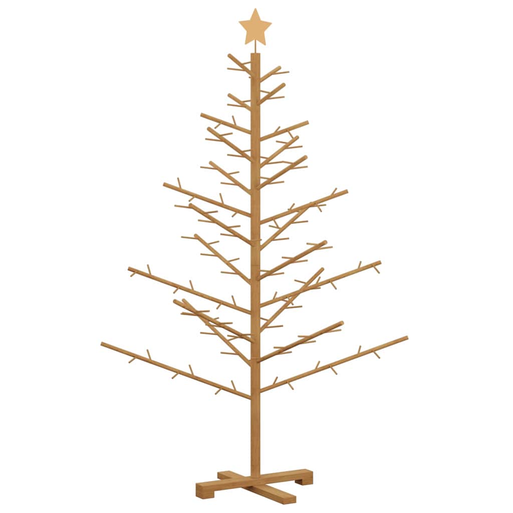 Wooden Christmas Tree with Stand Brown 59.1" Solid pine wood