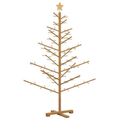Wooden Christmas Tree with Stand Brown 59.1" Solid pine wood