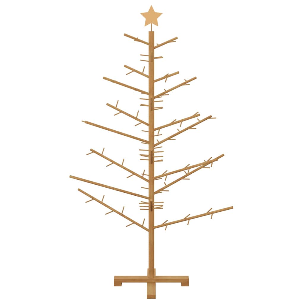 Wooden Christmas Tree with Stand Brown 59.1" Solid pine wood