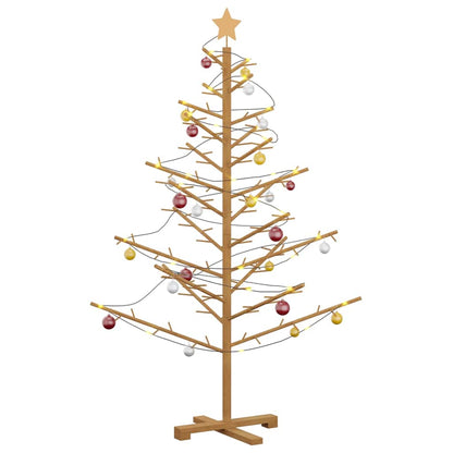 Wooden Christmas Tree with Stand Brown 59.1" Solid pine wood