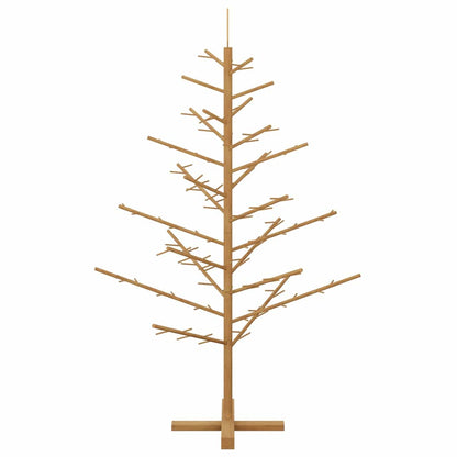 Wooden Christmas Tree with Stand Brown 59.1" Solid pine wood