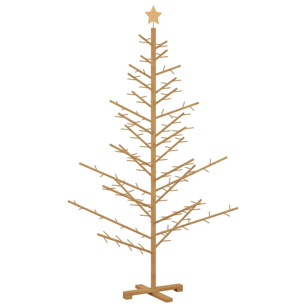Wooden Christmas Tree with Stand Brown 70.9" Solid pine wood