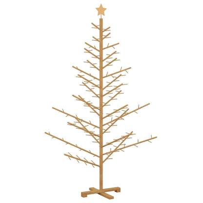 Wooden Christmas Tree with Stand Brown 70.9" Solid pine wood