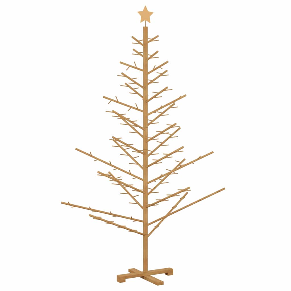 Wooden Christmas Tree with Stand Brown 70.9" Solid pine wood