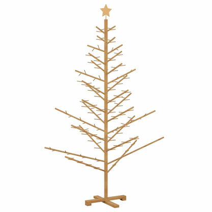 Wooden Christmas Tree with Stand Brown 70.9" Solid pine wood
