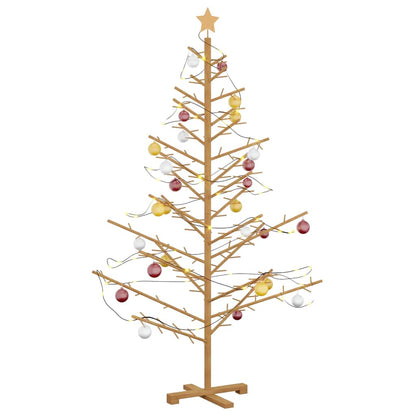Wooden Christmas Tree with Stand Brown 70.9" Solid pine wood