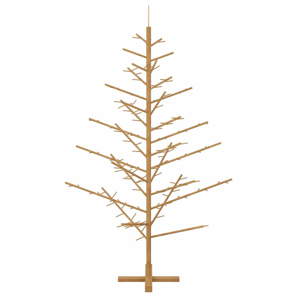 Wooden Christmas Tree with Stand Brown 70.9" Solid pine wood