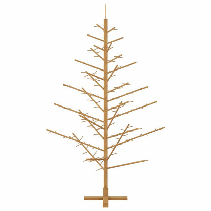 Wooden Christmas Tree with Stand Brown 70.9" Solid pine wood