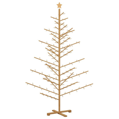 Wooden Christmas Tree with Stand Brown 82.7" Solid pine wood