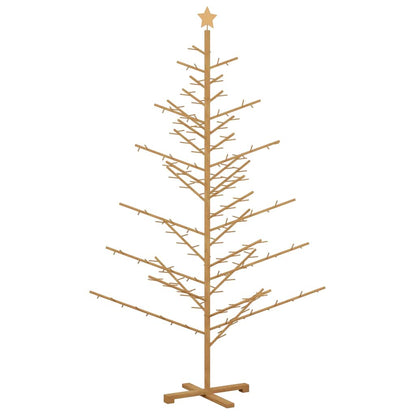 Wooden Christmas Tree with Stand Brown 82.7" Solid pine wood