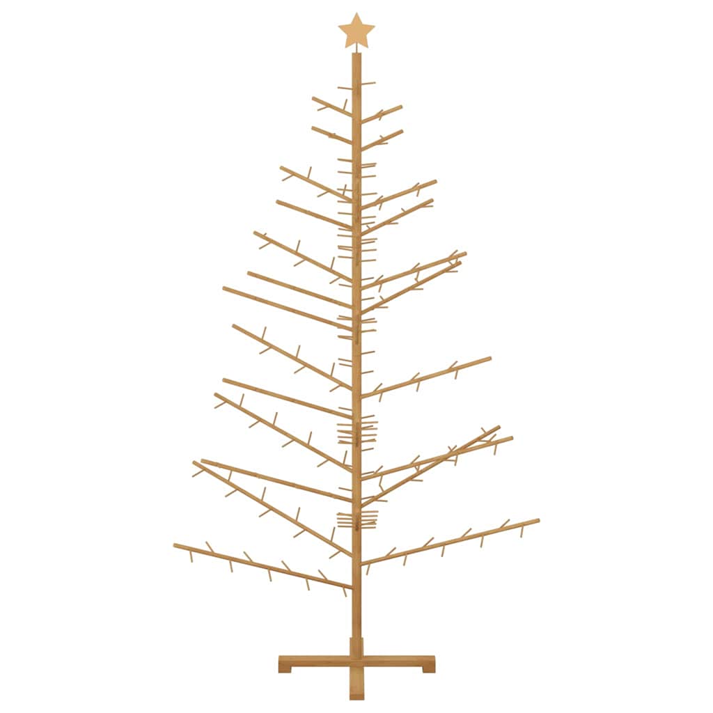 Wooden Christmas Tree with Stand Brown 82.7" Solid pine wood