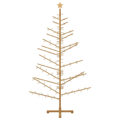 Wooden Christmas Tree with Stand Brown 82.7" Solid pine wood