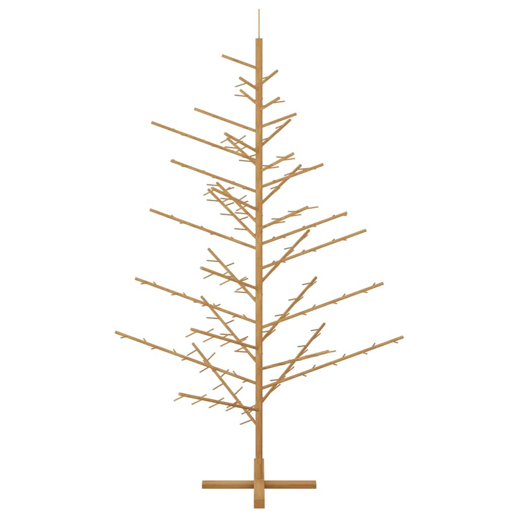 Wooden Christmas Tree with Stand Brown 82.7" Solid pine wood