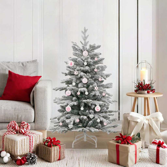 Christmas Bauble Set 40 pcs White and Pink