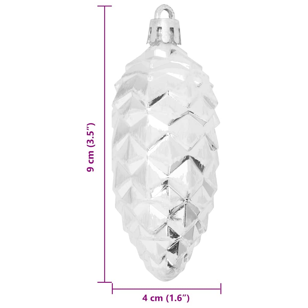 Christmas Tree Decoration 40 pcs Silver