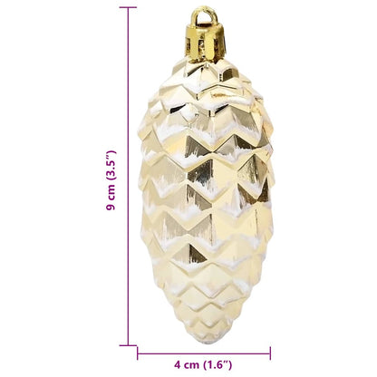 Christmas Pine Cone Ball 40 pcs Gold
