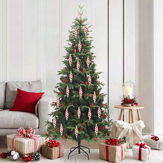 Christmas Spiral Shape Ball 40 pcs Red