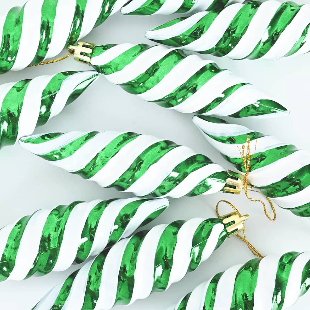 Christmas Spiral Shape Ball 40 pcs Green