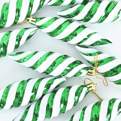 Christmas Spiral Shape Ball 40 pcs Green