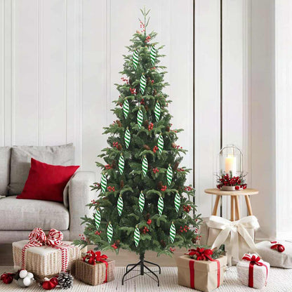 Christmas Spiral Shape Ball 40 pcs Green