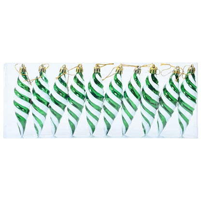 Christmas Spiral Shape Ball 40 pcs Green