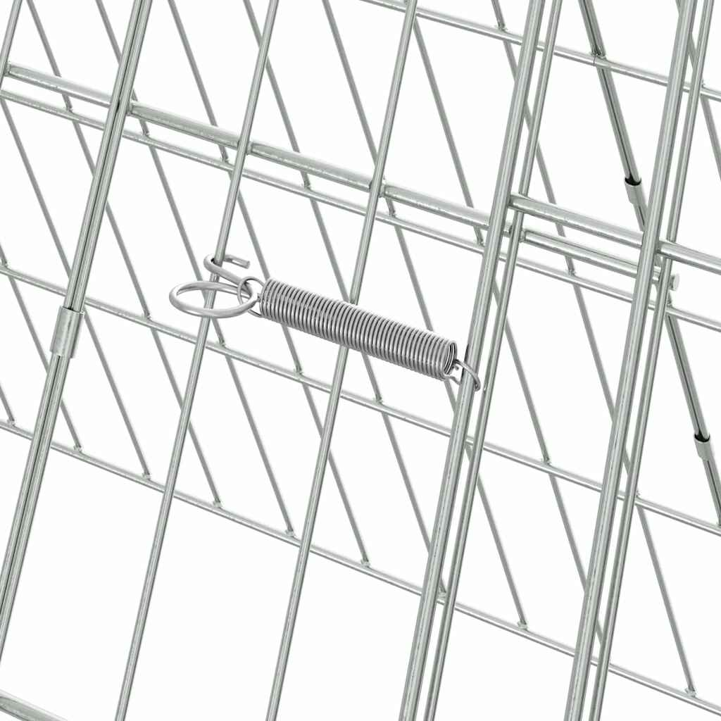 Rabbit Cage Silver 43.31 x 21.65 x 21.65 in Galvanised Steel
