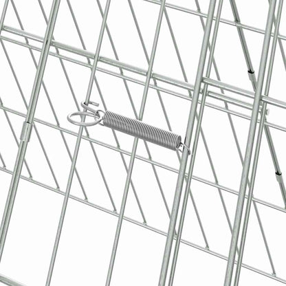 Rabbit Cage Silver 43.31 x 21.65 x 21.65 in Galvanised Steel