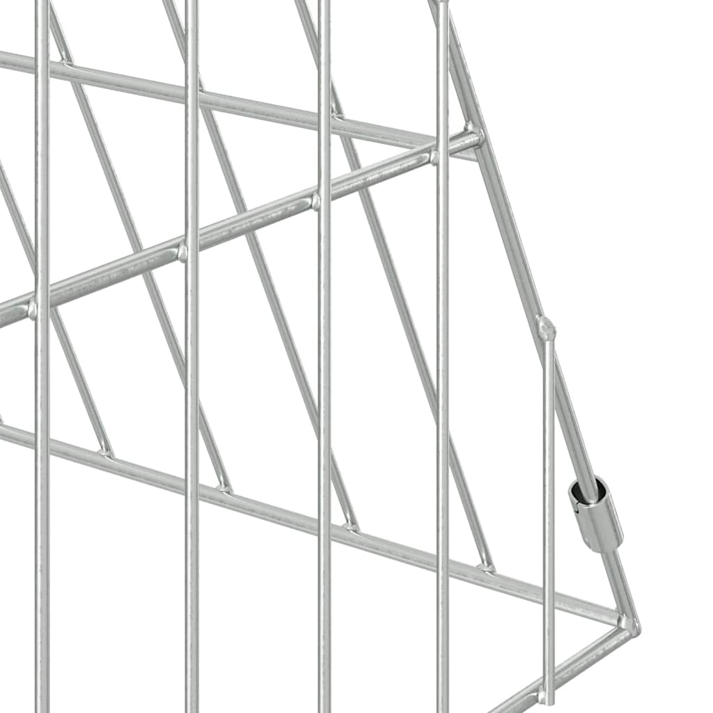 Rabbit Cage Silver 43.31 x 21.65 x 21.65 in Galvanised Steel