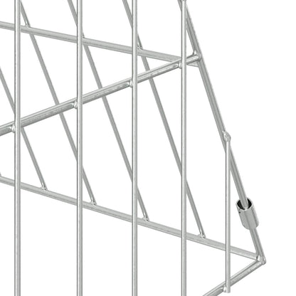 Rabbit Cage Silver 43.31 x 21.65 x 21.65 in Galvanised Steel